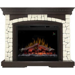 Каминокомплект Dimplex Glasgow - Темный дуб / Белый (Высота 1100мм) с очагом Symphony 26'' DF2624-L