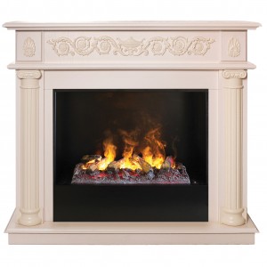 Каминокомплект RealFlame Attica 26 WT с очагом 3D Cassette 630 + Black вставка