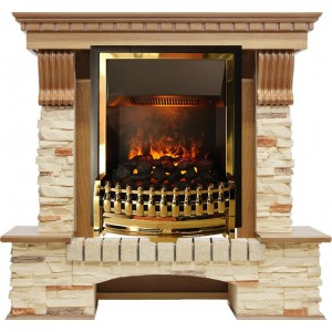 Каминокомплект Dimplex Pierre Luxe - Дуб / Сланец с очагом Atherton