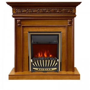Каминокомплект Royal Flame Valletta - Орех с очагом Aspen Gold