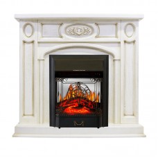 Каминокомплект Royal Flame Florence - Слоновая кость с патиной с очагом Majestic FX M Black