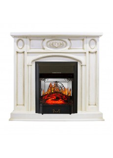 Каминокомплект Royal Flame Florence - Слоновая кость с патиной с очагом Majestic FX M Black