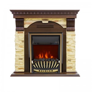 Каминокомплект Royal Flame Dublin угловой - Темный дуб / Сланец с очагом Aspen Gold