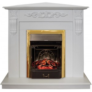 Каминокомплект RealFlame Dominica Corner (угловой) WT с очагом Majestic S Lux BR