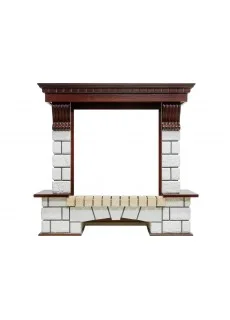Портал Dimplex Pierre Luxe - Темный дуб / Белый (Высота 1040мм)