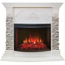 Каминокомплект RealFlame Athena GR STD/EUG/25/24 WT с очагом Evrika 25,5 LED
