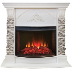 Каминокомплект RealFlame Athena GR STD/EUG/25/24 WT с очагом Evrika 25,5 LED