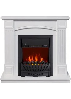 Каминокомплект Royal Flame Boston - Белый (Высота 925см) с очагом Aspen Black