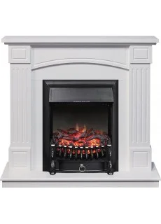 Каминокомплект Royal Flame Boston - Белый (Высота 925см) с очагом Fobos FX Black