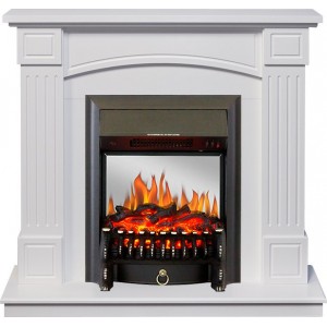 Каминокомплект Royal Flame Boston - Белый (Высота 925см) с очагом Fobos FX M Black