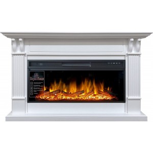 Каминокомплект Royal Flame Cardiff - Белый с очагом Vision 42 LOG LED