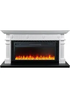 Каминокомплект Royal Flame Carlyle - Белый с черным с очагом Vision 42 LED