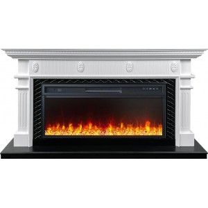 Каминокомплект Royal Flame Carlyle - Белый с черным с очагом Vision 42 LED