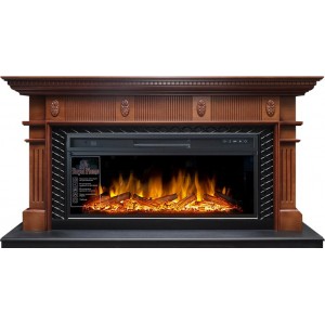 Каминокомплект Royal Flame Carlyle - Орех с черным с очагом Vision 42 LOG LED