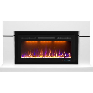 Каминокомплект Royal Flame Lindos - Белый (Ширина 1470мм) с очагом Crystal 36 RF