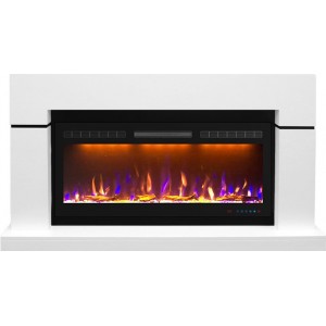 Каминокомплект Royal Flame Lindos - Белый (Ширина 1470мм) с очагом Crystal 40 RF