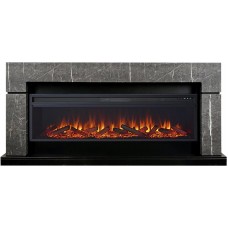 Каминокомплект Royal Flame Lindos 60 SFT - Серый мрамор с очагом Vision 60 LOG LED