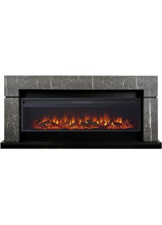 Каминокомплект Royal Flame Lindos 60 SFT - Серый мрамор с очагом Vision 60 LOG LED