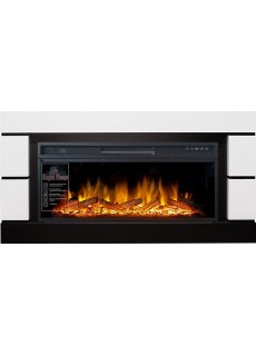 Каминокомплект Royal Flame Modern - Белый с черным (Глубина 300 мм) с очагом Vision 42 LOG LED