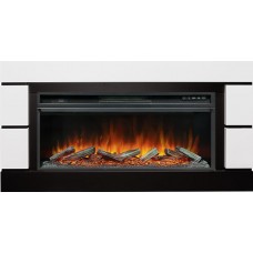 Каминокомплект Royal Flame Modern - Белый с черным (Разборный) с очагом Vision 42 LOG LED