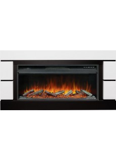 Каминокомплект Royal Flame Modern - Белый с черным (Разборный) с очагом Vision 42 LOG LED