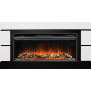 Каминокомплект Royal Flame Modern - Белый с черным (Разборный) с очагом Vision 42 LOG LED