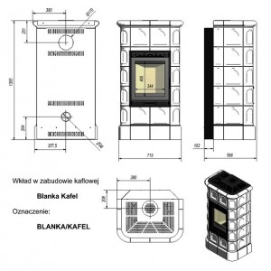 Кафельная печь Kratki Blanka 8 kW