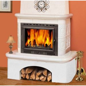 Изразцовая печь-камин TermoVision Lugano (с топкой Fabrilor Deco 710 BR)