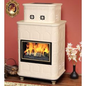 Изразцовая печь-камин TermoVision Viena Decor P (с топкой Fabrilor Deco 710)