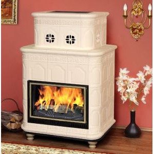 Изразцовая печь-камин TermoVision Viena Decor (с топкой Fabrilor Deco 660)