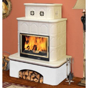 Изразцовая печь-камин TermoVision Villach Beige (с топкой Fabrilor Deco 710)