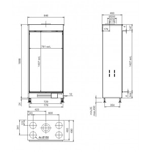 Газовый камин M-Design True Vision 850 VL (Тру Вижн 850 VL gas)