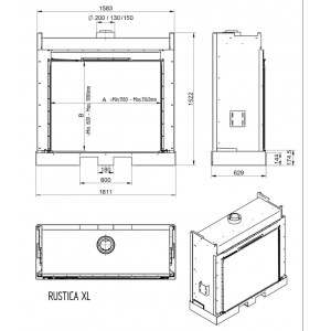 Газовый камин M-Design Rustica M (L / XL) gas (Рустик M (L / XL) газ)