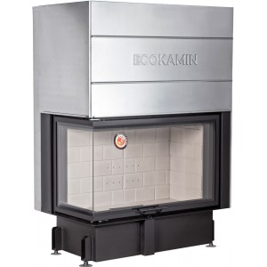 Каминная топка ЭкоКамин Дельта 1000 L два стекла принтинг левая (TDNP1000L)