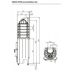 Каминная топка Hoxter Haka 37 50 С аккумулятивным комплектом