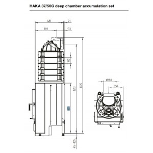 Каминная топка Hoxter Haka 37 50GN Адаптер под аккумулятивные кольца HOXTER