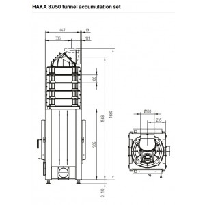 Каминная топка Hoxter Haka 37 50T С аккумулятивным комплектом