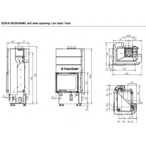 Каминная топка Hoxter Ecka 50 35 45WLh