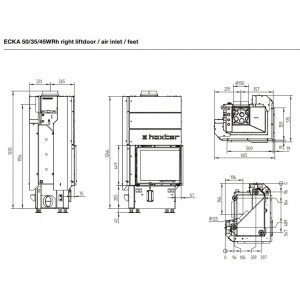 Каминная топка Hoxter Ecka 50 35 45WRh