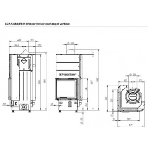 Каминная топка Hoxter Ecka 51 51 51h С аккумулятивным комплектом