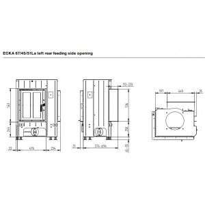 Каминная топка Hoxter Ecka 67 45 51La(Ra) Адаптер под аккумулятивные кольца HOXTER