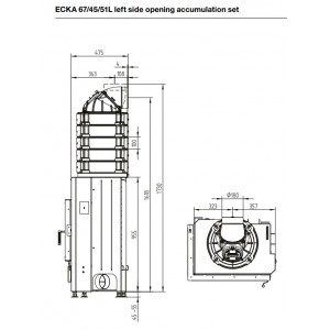 Каминная топка Hoxter Ecka 67 45 51L(R) С аккумулятивным комплектом