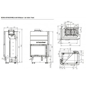 Каминная топка Hoxter Ecka 67 45 51WLh (WRh)
