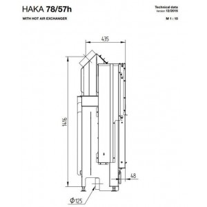 Каминная топка Hoxter Haka 78/57ha Стальной теплообменник 45°