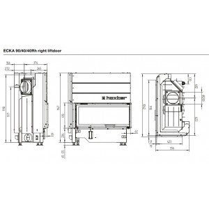 Каминная топка Hoxter Ecka 90 40 40Rh