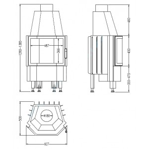 Каминная топка Hark Radiante 800/45 K T4