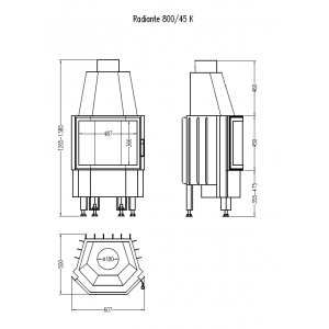 Каминная топка Hark Radiante 800/45 K T1