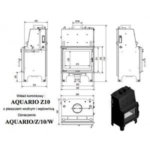 Каминная топка Kratki AQUARIO/Z/10/W