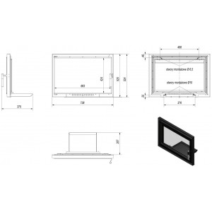 Дверца Kratki для топок Wiktor Deco (в сборе)