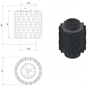 Комплект чугунных теплоаккумулирующих дисков Kratki (5 шт.) д. 200 мм